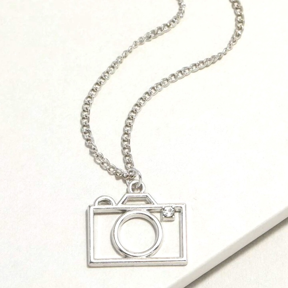 Silver Camera Necklace